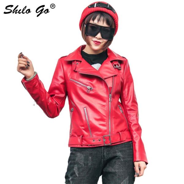 women's jackets shilo go leather jacket womens spring fashion sheepskin genuine coat lapel collar front zipper metal belt slim, Black;brown
women's jackets shilo go leather jacket womens spring fashion sheepskin genuine coat lapel collar front zipper metal belt slim, Black;brown