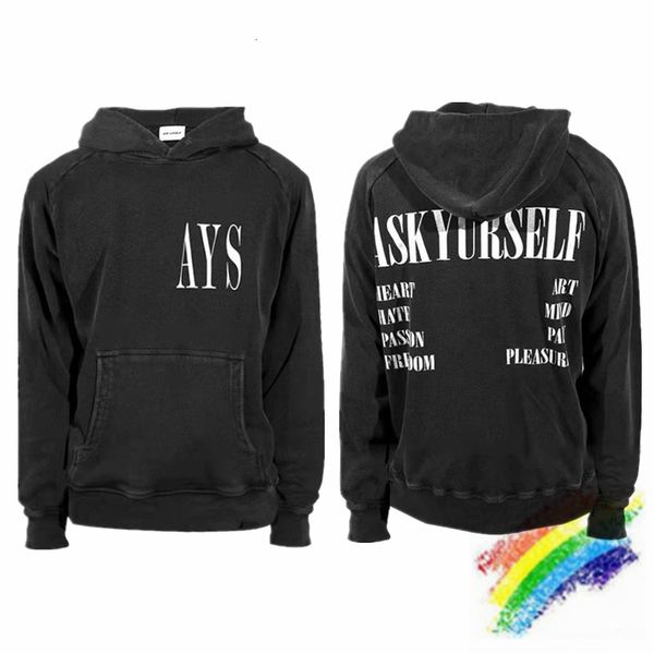 2021 new heavy fabric hoody men women 1:1 streetwear vintage hoodie ays askyurself pullover oc7z, Black
2021 new heavy fabric hoody men women 1:1 streetwear vintage hoodie ays askyurself pullover oc7z, Black