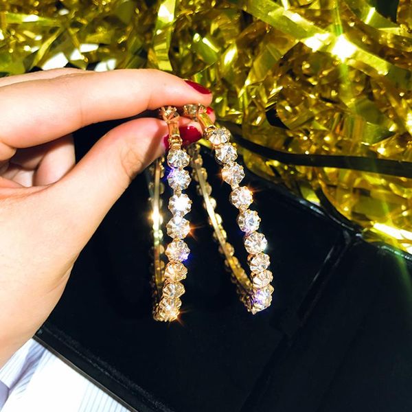 new big circle round hoop earrings for women's fashion statement golden punk charm earrings party gift jewelry, Golden;silver
new big circle round hoop earrings for women's fashion statement golden punk charm earrings party gift jewelry, Golden;silver