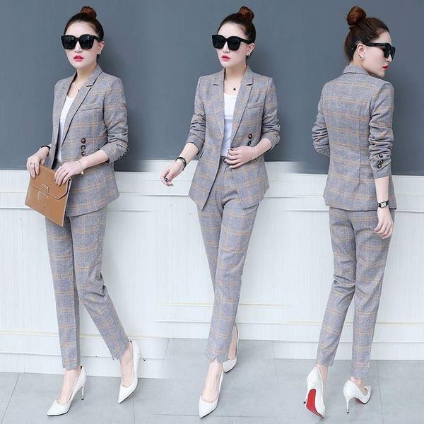 spring and fall of the fashionable young women plaid suit korean single-breasted suit+ nine pairs-piece temperament pants ecov, White;black
spring and fall of the fashionable young women plaid suit korean single-breasted suit+ nine pairs-piece temperament pants ecov, White;black
