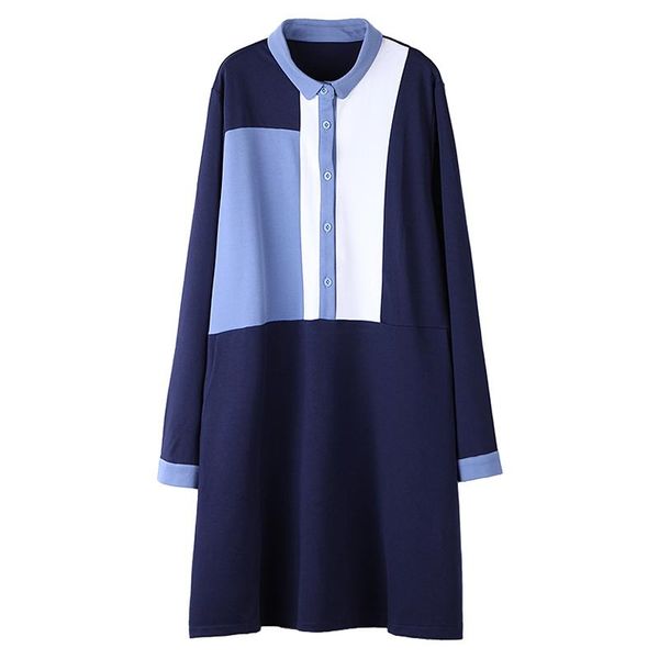 elegant vestidos formal dress women trendy plus size dress splicing shirt autumn office mini women ukraine, Black;gray
elegant vestidos formal dress women trendy plus size dress splicing shirt autumn office mini women ukraine, Black;gray