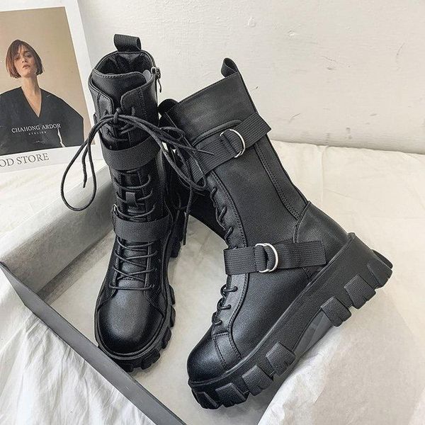 dress shoes boots women 2021 summer korean version net red handsome belt buckle front lace up thick heel fashion, Black
dress shoes boots women 2021 summer korean version net red handsome belt buckle front lace up thick heel fashion, Black