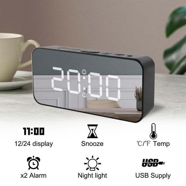 other clocks & accessories led mirror alarm clock wireless charging table 12h/24h digital temperature
other clocks & accessories led mirror alarm clock wireless charging table 12h/24h digital temperature