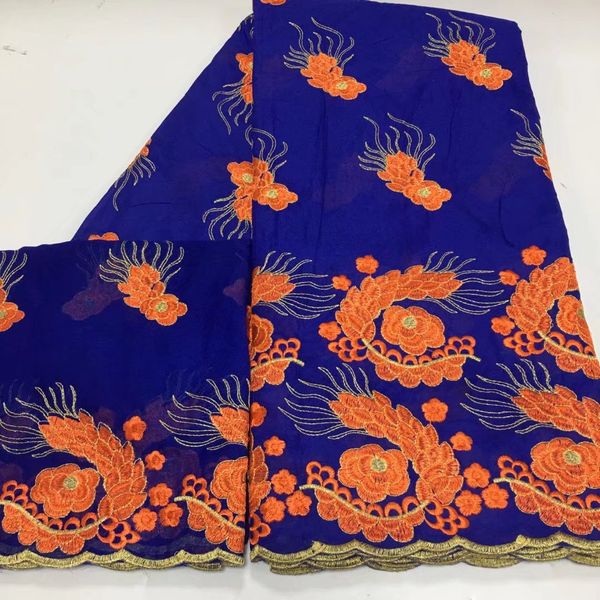 5yards elegant royal blue african cotton lace fabric orange flower embroidery and 2yards blouse set for dressing hs30, Black;white
5yards elegant royal blue african cotton lace fabric orange flower embroidery and 2yards blouse set for dressing hs30, Black;white