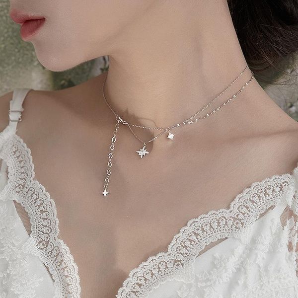chokers star tassel necklaces for women fashion double layer asymmetry clavicle chain shiny geometry zircon cube jewelry female, Golden;silver
chokers star tassel necklaces for women fashion double layer asymmetry clavicle chain shiny geometry zircon cube jewelry female, Golden;silver