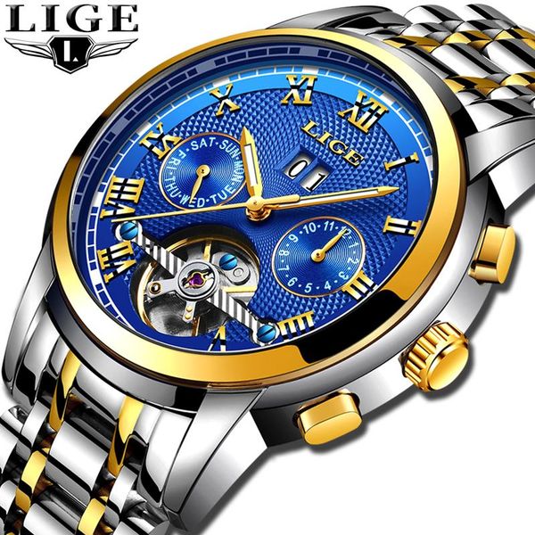 wristwatches lige design men watches automatic blue watch stainless steel waterproof business sport mechanical wristwatch, Slivery;brown
wristwatches lige design men watches automatic blue watch stainless steel waterproof business sport mechanical wristwatch, Slivery;brown