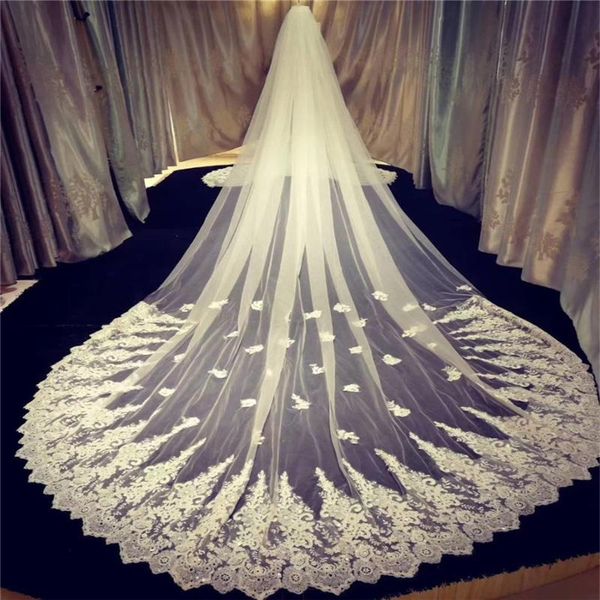 bridal veils formal long lace appliques with comb ladies wedding veil sequins cathedral church bride headpieces 4m, Black
bridal veils formal long lace appliques with comb ladies wedding veil sequins cathedral church bride headpieces 4m, Black