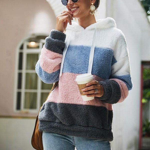 women's hoodies & sweatshirts vintage stripe patchwork plus velvet plush casual women winter long sleeve hooded loose, Black
women's hoodies & sweatshirts vintage stripe patchwork plus velvet plush casual women winter long sleeve hooded loose, Black