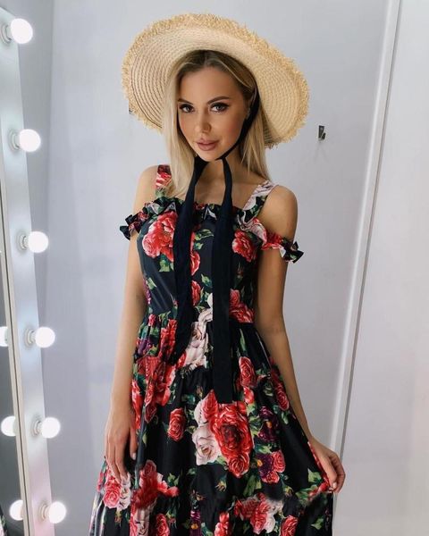 casual dresses vintage floral print women dress 2021 summer off the shoulder ruffles midi ladies holiday party sundresses vestidos, Black;gray
casual dresses vintage floral print women dress 2021 summer off the shoulder ruffles midi ladies holiday party sundresses vestidos, Black;gray