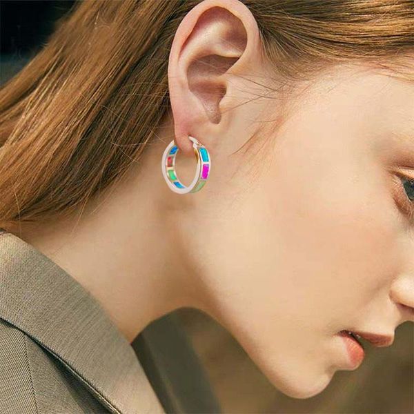 hoop & huggie shiny opal stone round color earrings ear jewelry c-shaped accessories women dinner party club, Golden;silver
hoop & huggie shiny opal stone round color earrings ear jewelry c-shaped accessories women dinner party club, Golden;silver