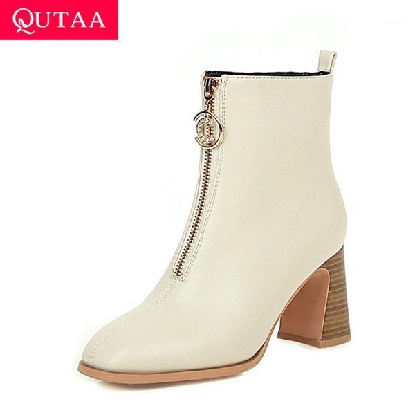 boots qutaa 2021 ankle autumn winter square toe crystal zipper women shoes pu leather high heel short big size34-431, Black
boots qutaa 2021 ankle autumn winter square toe crystal zipper women shoes pu leather high heel short big size34-431, Black