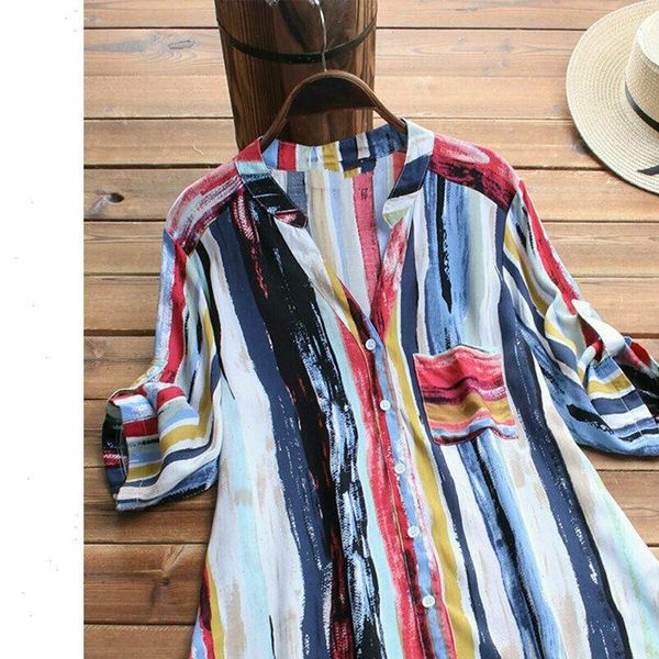 new women cotton summer gypsy baggy tunic shirt long sleeve blouse plus size lot button striped loose clothes, White
new women cotton summer gypsy baggy tunic shirt long sleeve blouse plus size lot button striped loose clothes, White