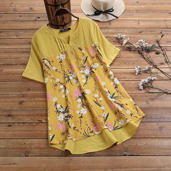 women's blouses & shirts plus size blouse women short sleeve summer 2021 vintage floral patchwork blusas female casual cotton linen tun, White
women's blouses & shirts plus size blouse women short sleeve summer 2021 vintage floral patchwork blusas female casual cotton linen tun, White