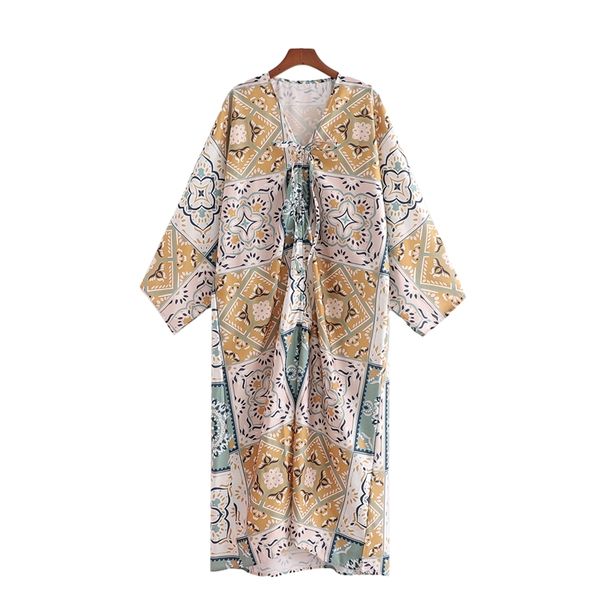 women's t-shirt streetwear women geometric print dresses fashion ladies v-neck satin side slit dress elegant female draped loose v, White
women's t-shirt streetwear women geometric print dresses fashion ladies v-neck satin side slit dress elegant female draped loose v, White