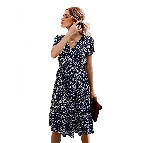 spring summer women 2020 elegant short sleeves ruffle print party female vintage v neck plus size long es t7nz, Black
spring summer women 2020 elegant short sleeves ruffle print party female vintage v neck plus size long es t7nz, Black