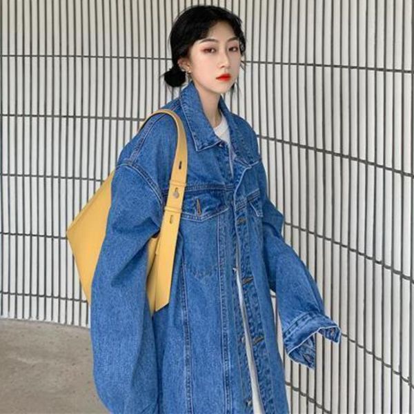 women's jackets denim women solid pockets single breasted oversize vintage retro street style ins ulzzang korean fashion female coats, Black;brown
women's jackets denim women solid pockets single breasted oversize vintage retro street style ins ulzzang korean fashion female coats, Black;brown