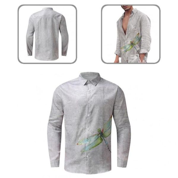 men's casual shirts breathable autumn winter loose-fitting turndown collar for office, White;black
men's casual shirts breathable autumn winter loose-fitting turndown collar for office, White;black