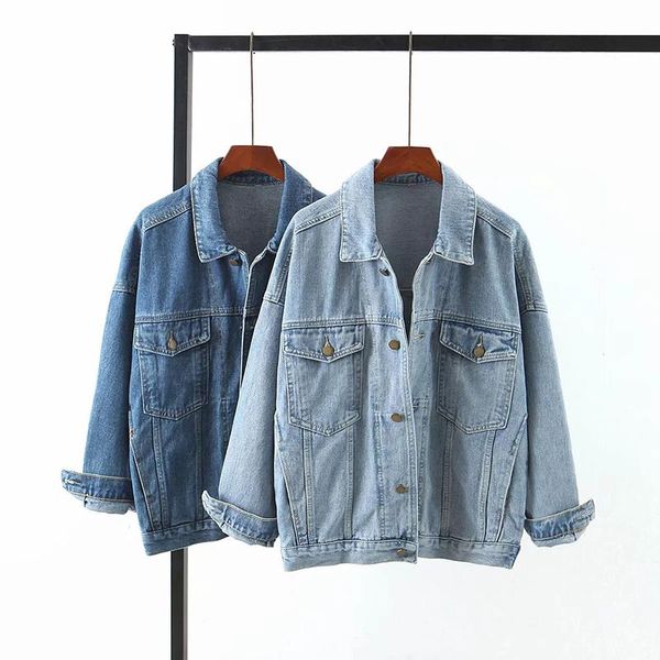 women's jackets loose turn down collar outwear women streetwear denim jacket with pockets batwing long sleeve single breasted coat, Black;brown
women's jackets loose turn down collar outwear women streetwear denim jacket with pockets batwing long sleeve single breasted coat, Black;brown