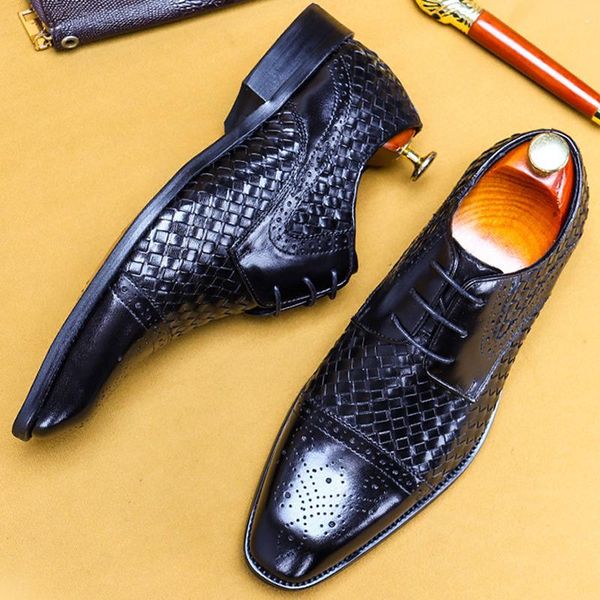 dress shoes knitted genuine leather mens fashion business office italian oxfords black square toe wedding party formal
dress shoes knitted genuine leather mens fashion business office italian oxfords black square toe wedding party formal