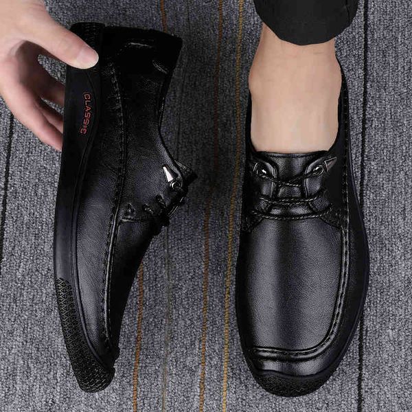 dress shoes 2021 genuine leather men's casual moccasins men loafers spring autumn fashion sneakers male lace-up leisure walk pzj2, Black
dress shoes 2021 genuine leather men's casual moccasins men loafers spring autumn fashion sneakers male lace-up leisure walk pzj2, Black