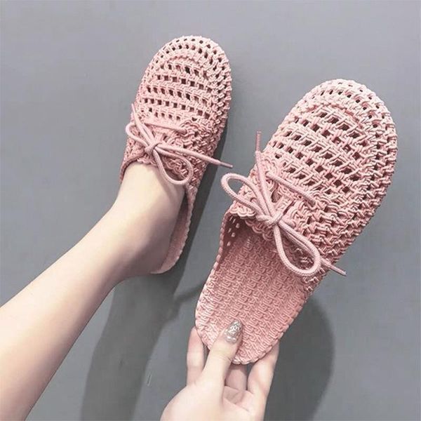 slippers summer women's openwork woman non-slip slides female hollow out breathable flat women home indoor shoes big size, Black
slippers summer women's openwork woman non-slip slides female hollow out breathable flat women home indoor shoes big size, Black
