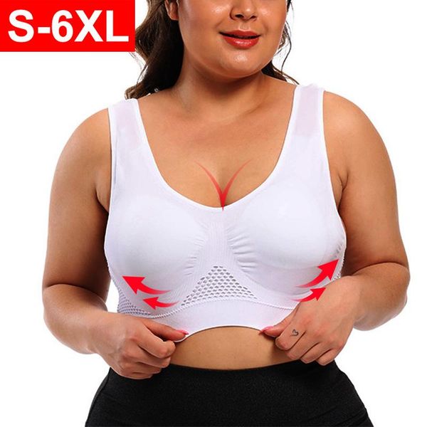 gym clothing s-6xl sports bra yoga bras solid push up underwear gyn shirt crop women seamless sleep wear girl sportswear plus size, White;black
gym clothing s-6xl sports bra yoga bras solid push up underwear gyn shirt crop women seamless sleep wear girl sportswear plus size, White;black