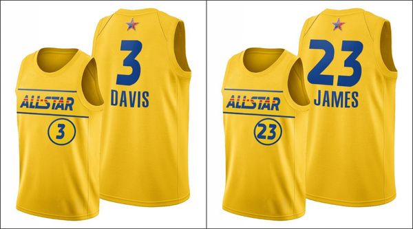 2021 all-star lebron james anthony davis gold jersey western conference los angeles lakers men, Black
2021 all-star lebron james anthony davis gold jersey western conference los angeles lakers men, Black