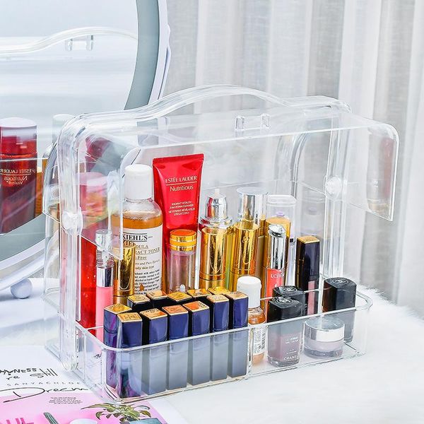 bathroom storage & organization makeup organizer acrylic transparent plastic cosmetic case large capacity lipstick nail polish holder box
bathroom storage & organization makeup organizer acrylic transparent plastic cosmetic case large capacity lipstick nail polish holder box
