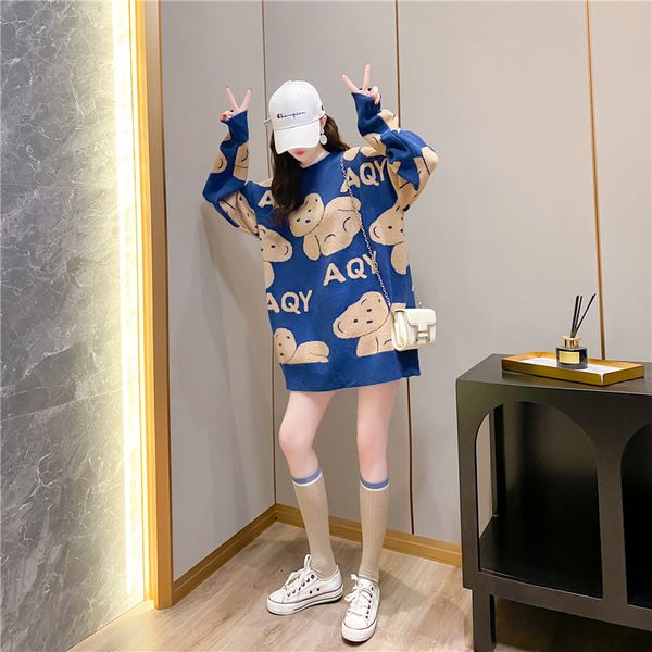 korean cute cartoon bear female pullover ins super fire net red round neck sweater bottomed shirt top, White;black
korean cute cartoon bear female pullover ins super fire net red round neck sweater bottomed shirt top, White;black