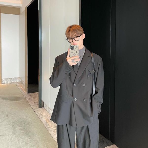 men's suits & blazers vintage casual double breasted jacket long sleeve solid suit coat m69, White;black
men's suits & blazers vintage casual double breasted jacket long sleeve solid suit coat m69, White;black