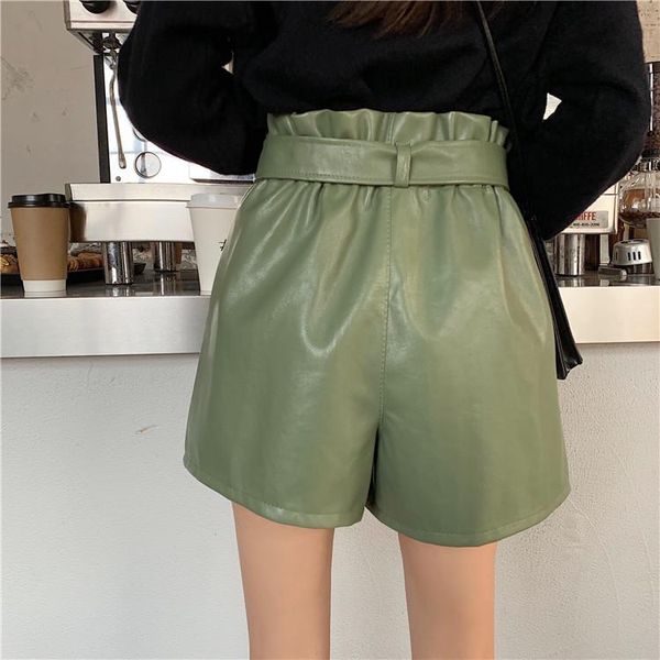 women's shorts 2021 women high waist solid wide legs casual straight short with sashes feminino summer pu slim, White;black
women's shorts 2021 women high waist solid wide legs casual straight short with sashes feminino summer pu slim, White;black