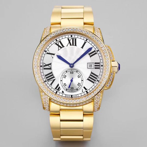 men's stainless steel automatic watch 42mm multi-function dial unique manual set drill process never drop drills, Slivery;brown
men's stainless steel automatic watch 42mm multi-function dial unique manual set drill process never drop drills, Slivery;brown