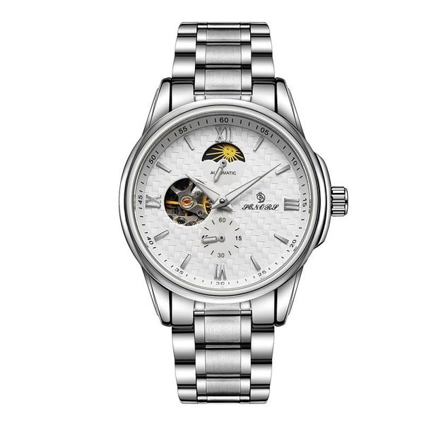 wristwatches reloj hombre mechanical men steel band luminous moon phase waterproof tourbillon automatic watch sport watches, Slivery;brown
wristwatches reloj hombre mechanical men steel band luminous moon phase waterproof tourbillon automatic watch sport watches, Slivery;brown