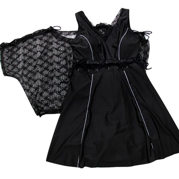 female black swimwear plus size one piece swimsuit new summer swimming suit for women solid swim beach dress bathing suits
female black swimwear plus size one piece swimsuit new summer swimming suit for women solid swim beach dress bathing suits