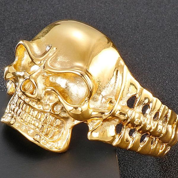 gothic open cuff bracelet for men solid golden stainless steel bangles hiphop street men's jewellery mannen armband, Black
gothic open cuff bracelet for men solid golden stainless steel bangles hiphop street men's jewellery mannen armband, Black