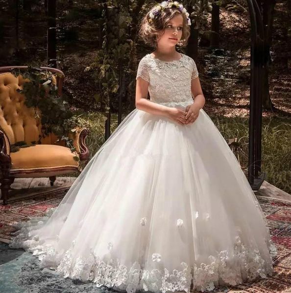 jewel neck lace princess flower grils dress for wedding short sleeves appliqued sweep train tulle kids communion dresses baptism pageant gow, White;blue
jewel neck lace princess flower grils dress for wedding short sleeves appliqued sweep train tulle kids communion dresses baptism pageant gow, White;blue