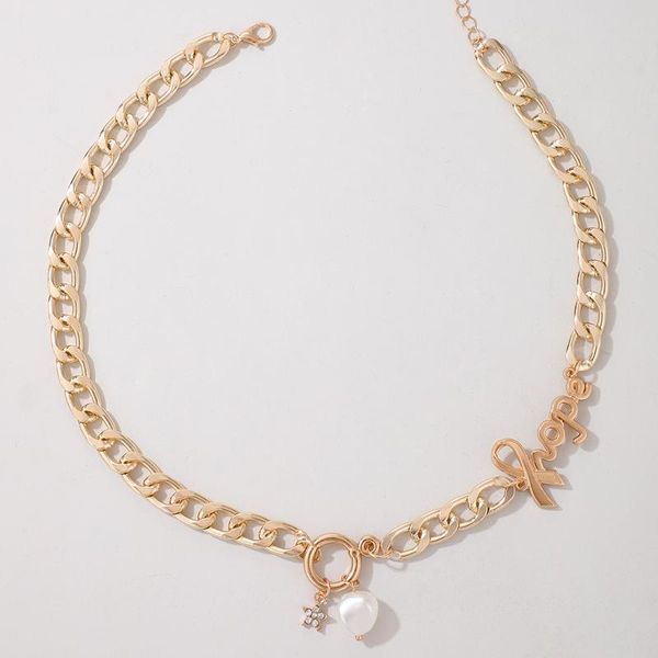 chains charming gold color alloy metal adjustable jewelry luxury pearl stone letter pendant necklace for women gift 2021, Silver
chains charming gold color alloy metal adjustable jewelry luxury pearl stone letter pendant necklace for women gift 2021, Silver