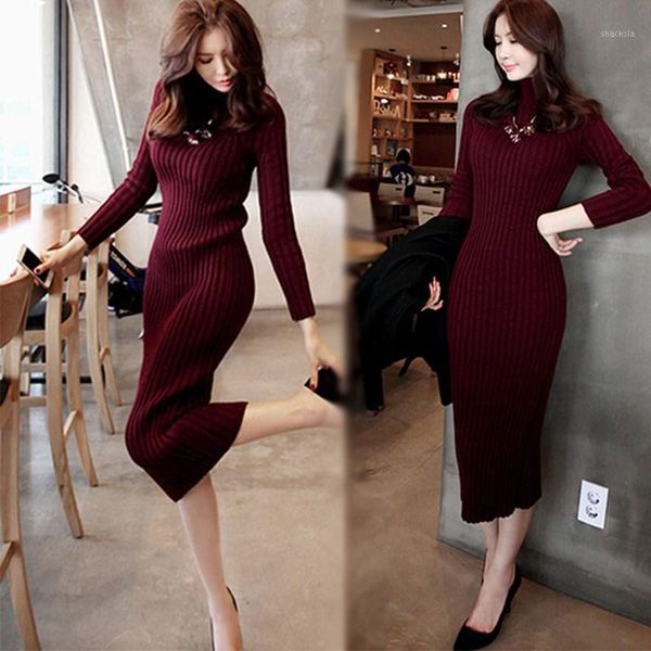 women winter sweater knitted long red dresses slim elastic turtleneck sleeve lady bodycon robe wholesale casual, Black;gray
women winter sweater knitted long red dresses slim elastic turtleneck sleeve lady bodycon robe wholesale casual, Black;gray
