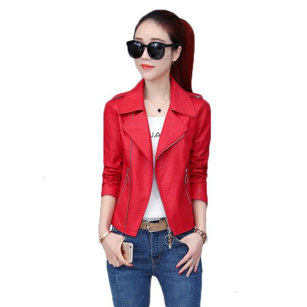 2021 new women autumn pu faux soft leather motorcycle zipper jacket coat female slim biker short lady basic coats plus size outerwear y 2mzl, Black
2021 new women autumn pu faux soft leather motorcycle zipper jacket coat female slim biker short lady basic coats plus size outerwear y 2mzl, Black