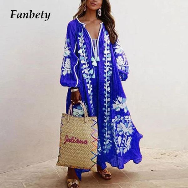 casual dresses women elegant floral print v-neck long dress autumn plus size lantern sleeve party lace-up loose maxi, Black;gray
casual dresses women elegant floral print v-neck long dress autumn plus size lantern sleeve party lace-up loose maxi, Black;gray