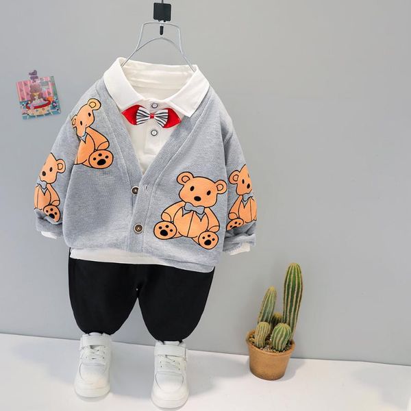 clothing sets fashion boys 2021 suit spring autumn long sleeve children's wear set coat + shirt +pants, White
clothing sets fashion boys 2021 suit spring autumn long sleeve children's wear set coat + shirt +pants, White
