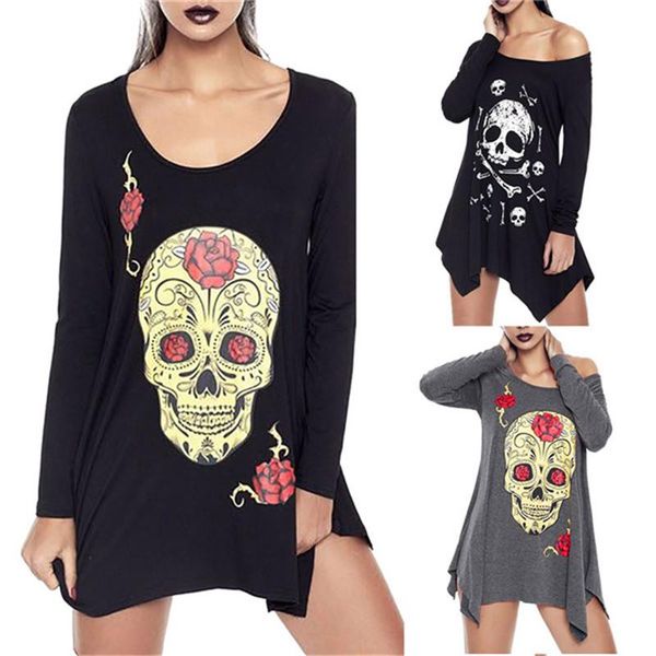 women's blouses & shirts halloween blouse 2021 women fashion autumn womens and o-neck skull printed long sleeve shirt, White
women's blouses & shirts halloween blouse 2021 women fashion autumn womens and o-neck skull printed long sleeve shirt, White