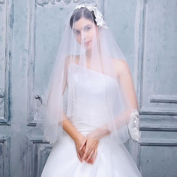bridal veils embroidery applique veil ivory tulle cathedral one layer wedding hair accessories 3d artificial flower vail gifts, Black
bridal veils embroidery applique veil ivory tulle cathedral one layer wedding hair accessories 3d artificial flower vail gifts, Black