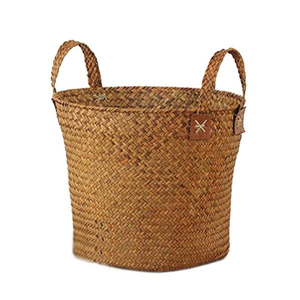 storage baskets natural round straw basket bin handmade with handgrip orange 33x21x26cm
storage baskets natural round straw basket bin handmade with handgrip orange 33x21x26cm