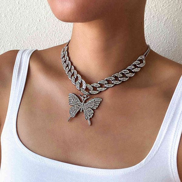 cuban link chain butterfly necklace female 2020 chocker jewelry fashion jewellery accessories, Silver
cuban link chain butterfly necklace female 2020 chocker jewelry fashion jewellery accessories, Silver