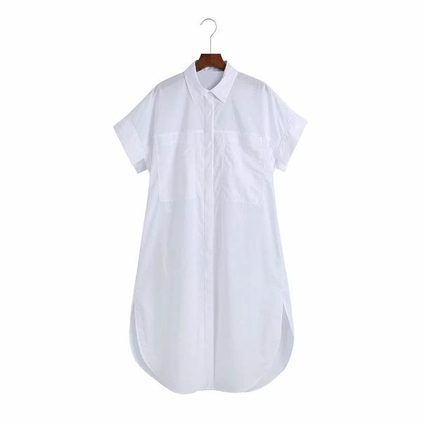 women's blouses & shirts 2021 summer european and american poplin shirt short sleeve, White
women's blouses & shirts 2021 summer european and american poplin shirt short sleeve, White
