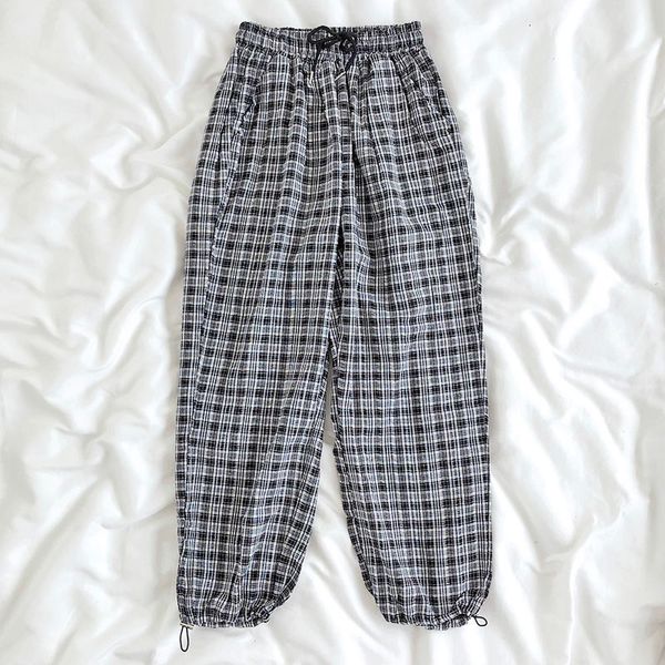 2021 new back jogger black plaid loosed women's waistlines hip hop cotton hare summer korean streetwear pants husd, Black;white
2021 new back jogger black plaid loosed women's waistlines hip hop cotton hare summer korean streetwear pants husd, Black;white