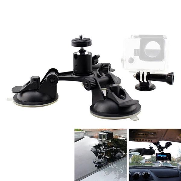tripod heads triple low angle suction cup mount holder with ball head for car sport camera 3+/4/5 nd998
tripod heads triple low angle suction cup mount holder with ball head for car sport camera 3+/4/5 nd998