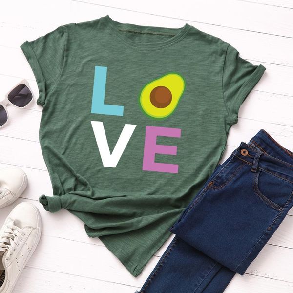 women's t-shirt women short sleeve cotton t-shirts avocado love graphic tees summer tee for female loose casual oversized clothes, White
women's t-shirt women short sleeve cotton t-shirts avocado love graphic tees summer tee for female loose casual oversized clothes, White