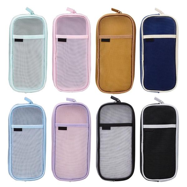pencil bags simple mesh pen bag 2-layer stationery case makeup holder portable travel toiletries for girls women students dropship
pencil bags simple mesh pen bag 2-layer stationery case makeup holder portable travel toiletries for girls women students dropship